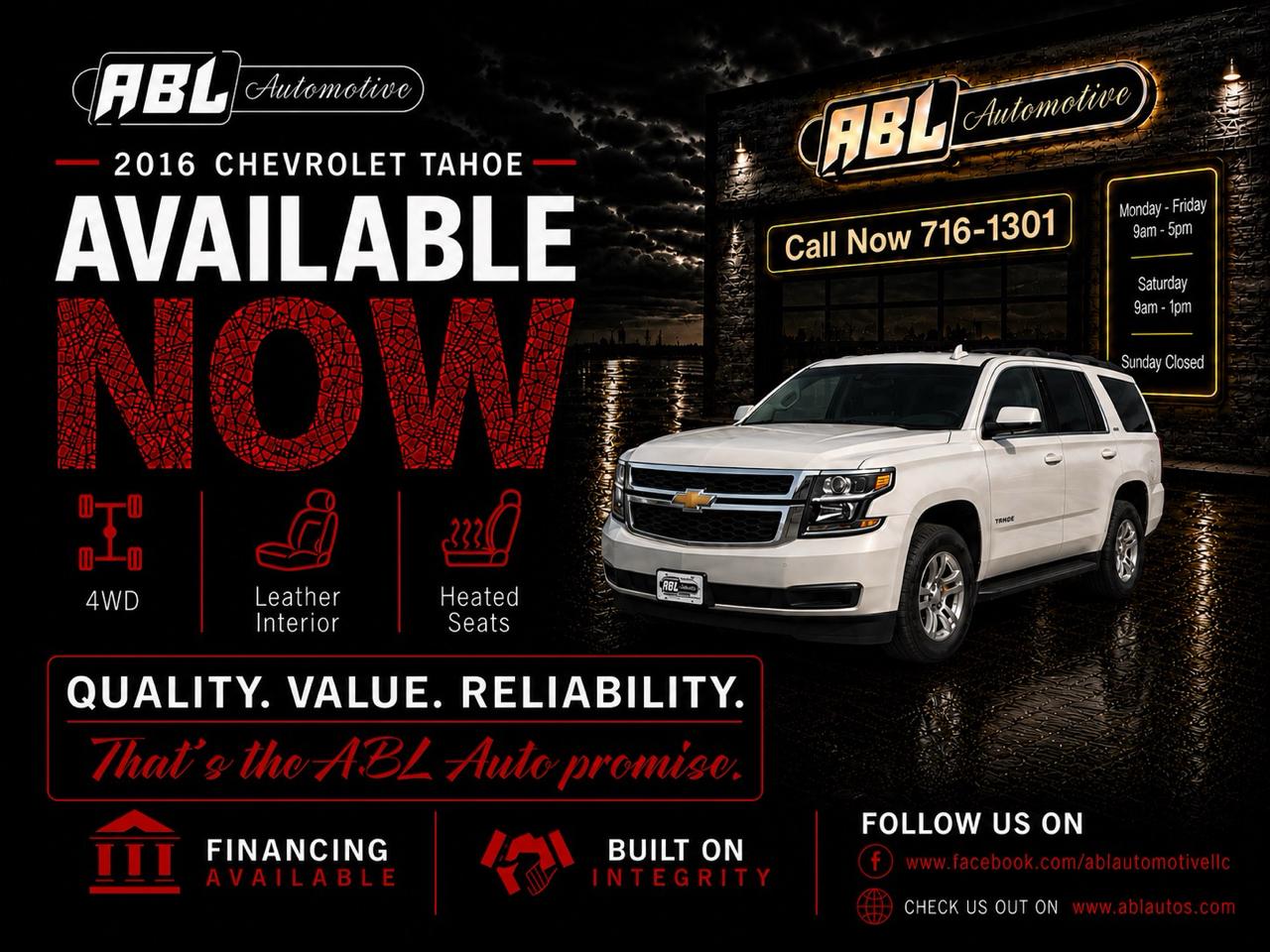 2016 Chevrolet Tahoe 4WD 4dr LT