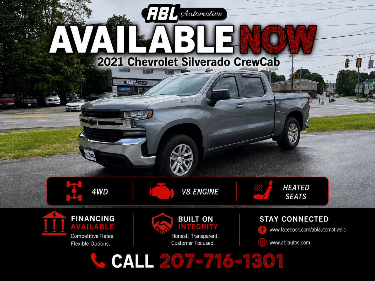 2021 Chevrolet Silverado 1500 4WD Crew Cab 147" LT w/1LT