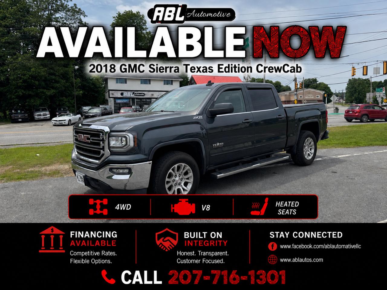 2018 GMC Sierra 1500 4WD Crew Cab 143.5" SLE