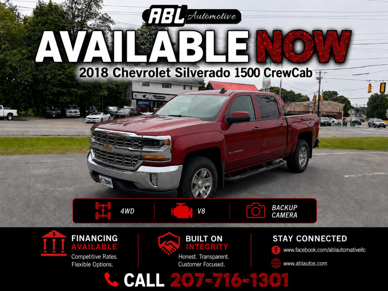 2018 Chevrolet Silverado 1500 4WD Crew Cab 143.5" LT w/1LT