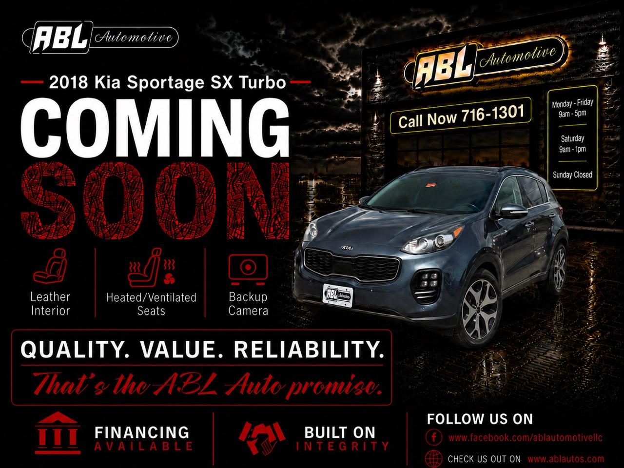 2018 Kia Sportage SX Turbo AWD