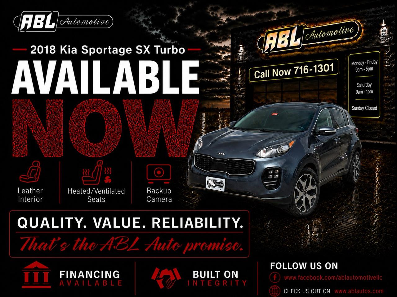 2018 Kia Sportage SX Turbo AWD