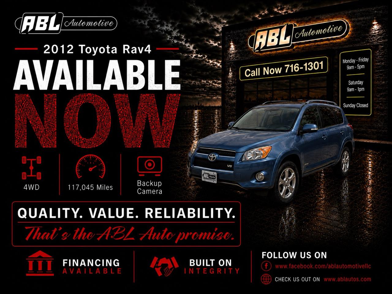 2012 Toyota RAV4 4WD 4dr V6 Limited (Natl)