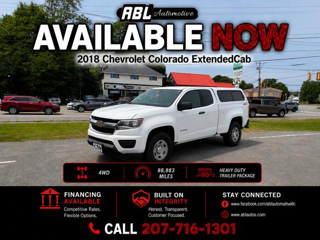 White 2018 Chevrolet Colorado Pickup Truck Four-Wheel Drive Automatic