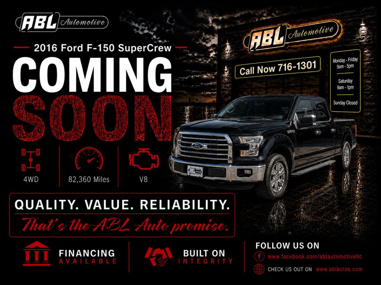 2016 Ford F-150 4WD SuperCrew 145" XLT