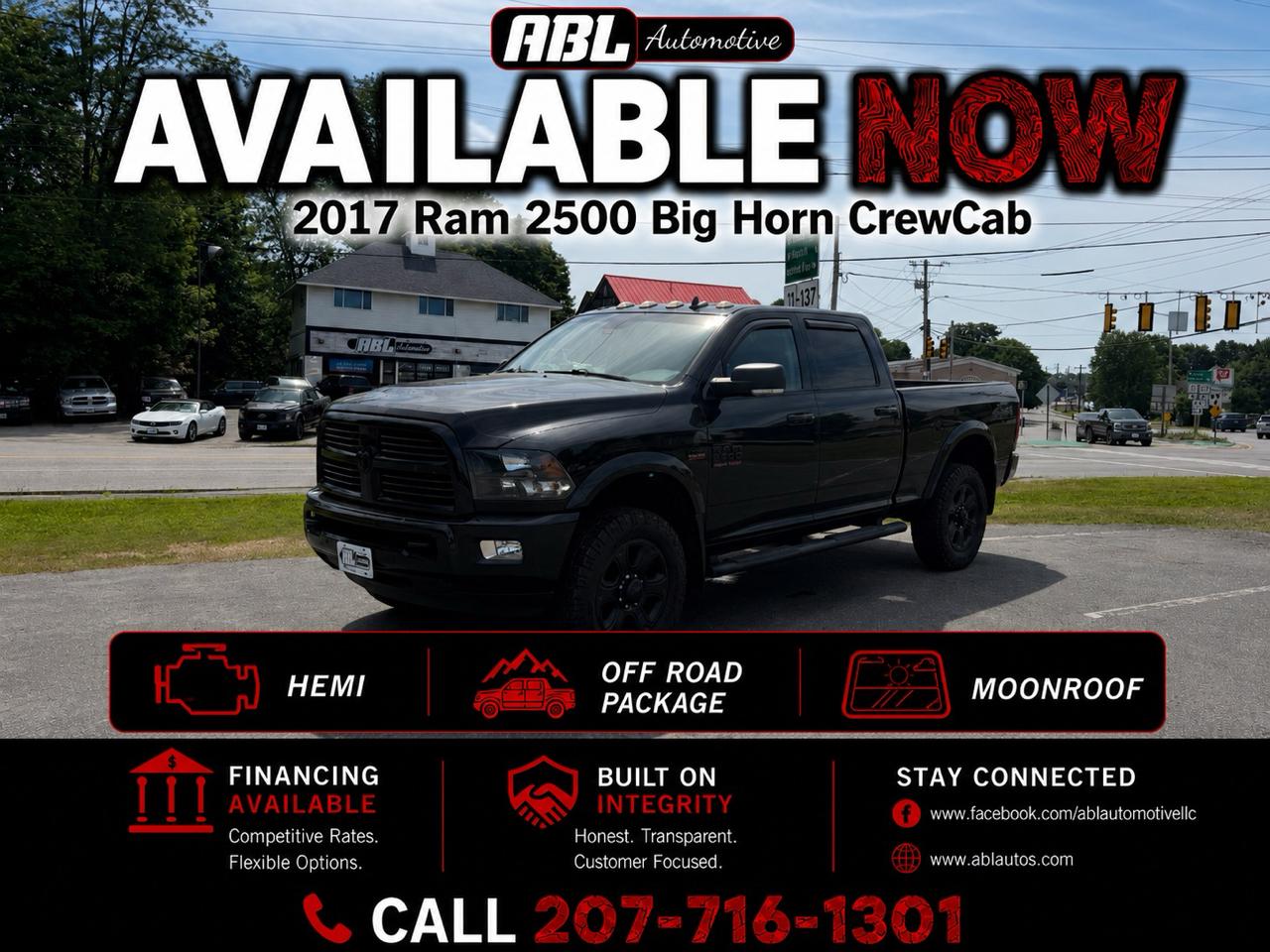 2017 RAM 2500 Big Horn 4x4 Crew Cab 6'4" Box