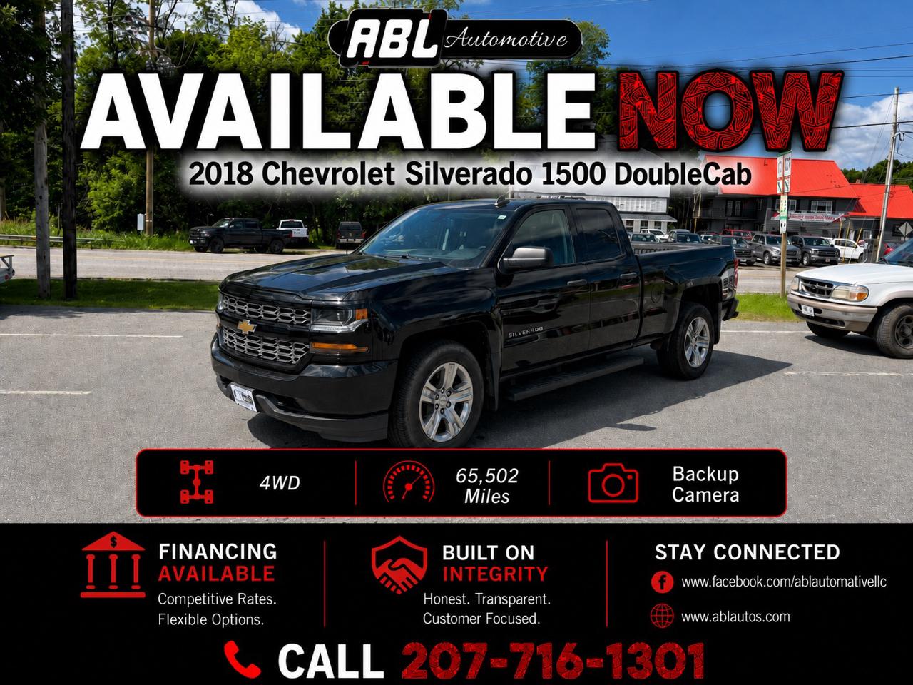 2018 Chevrolet Silverado 1500 4WD Double Cab 143.5" Custom