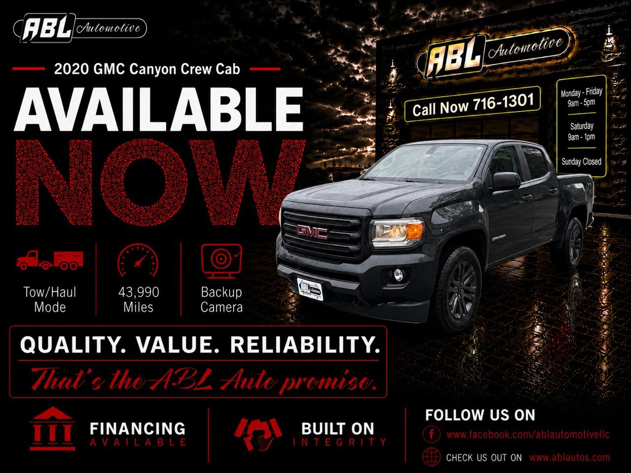 2020 GMC Canyon 4WD Crew Cab 128" SLE