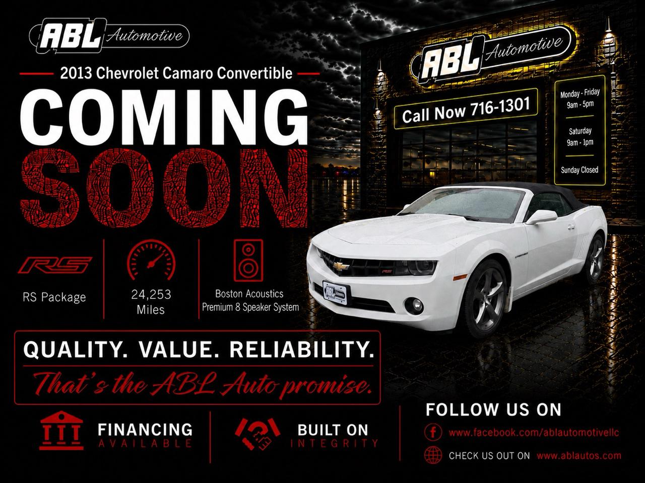Chevrolet Camaro 2dr Conv LT w/2LT 2013