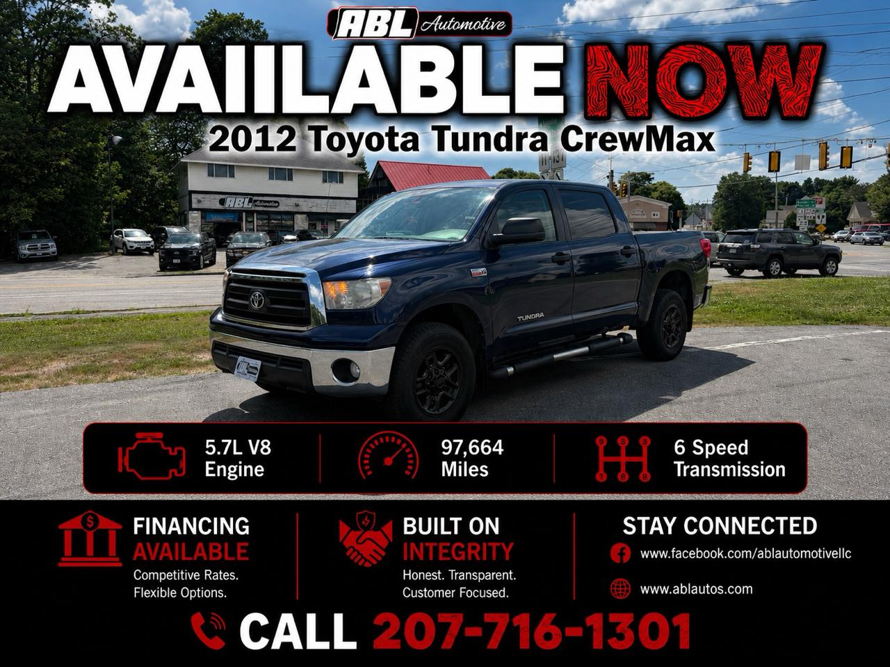 2012 Toyota Tundra 4WD Truck CrewMax 5.7L V8 6-Spd AT (Natl)