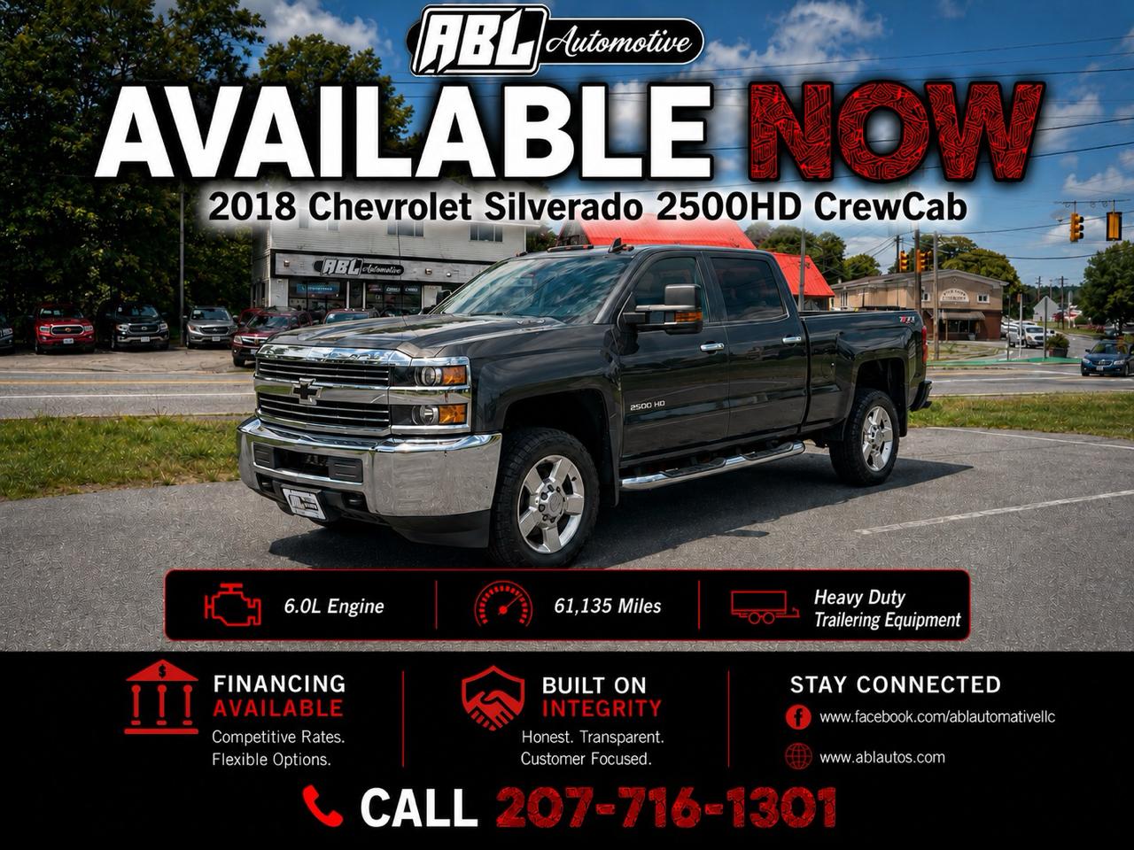 2018 Chevrolet Silverado 2500HD 4WD Crew Cab 153.7" Work Truck