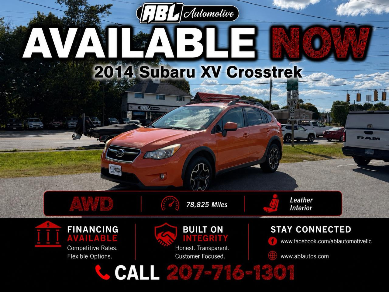 Subaru XV Crosstrek 5dr Auto 2.0i Limited 2014