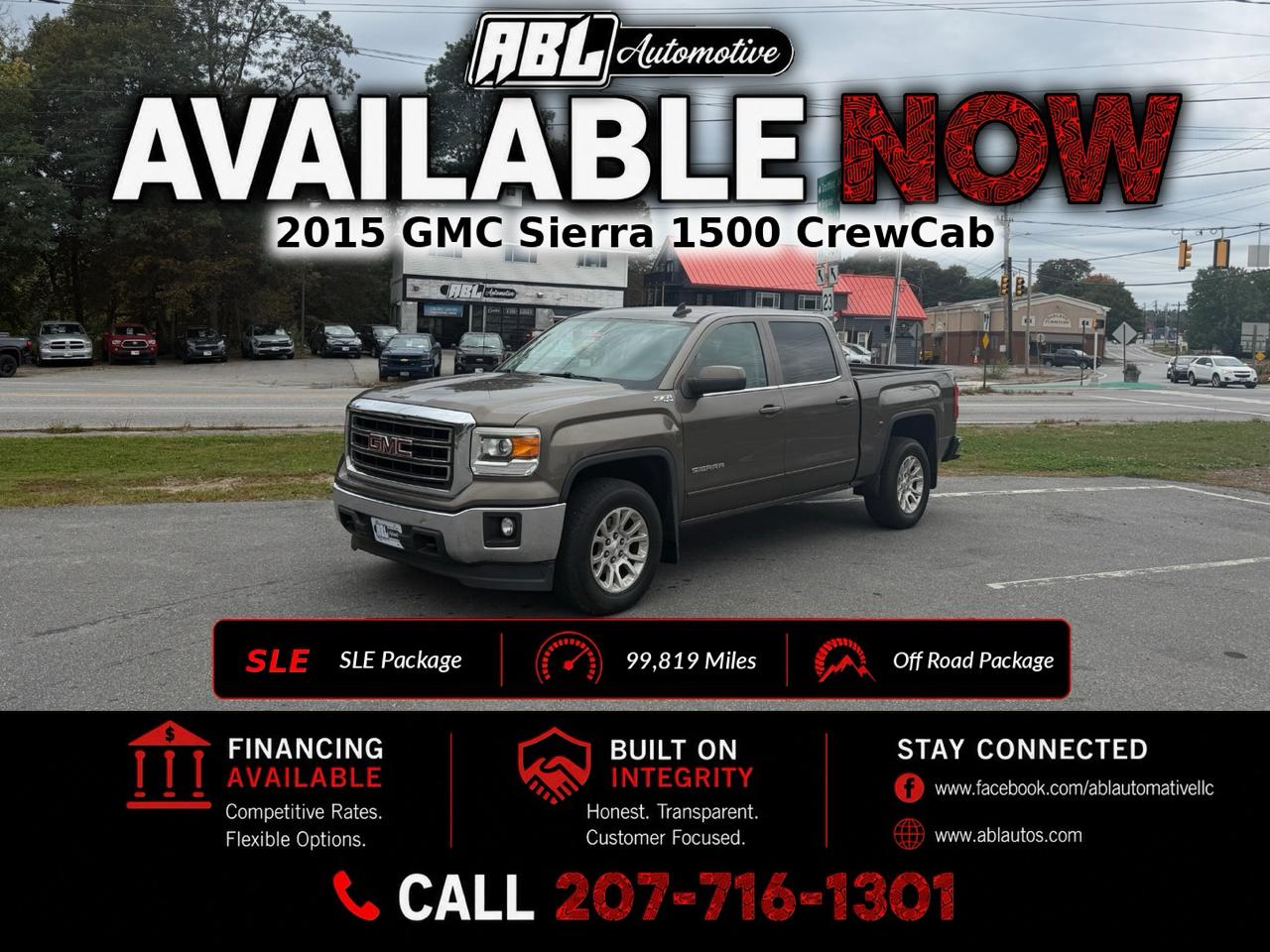 2015 GMC Sierra 1500 4WD Crew Cab 143.5" SLE