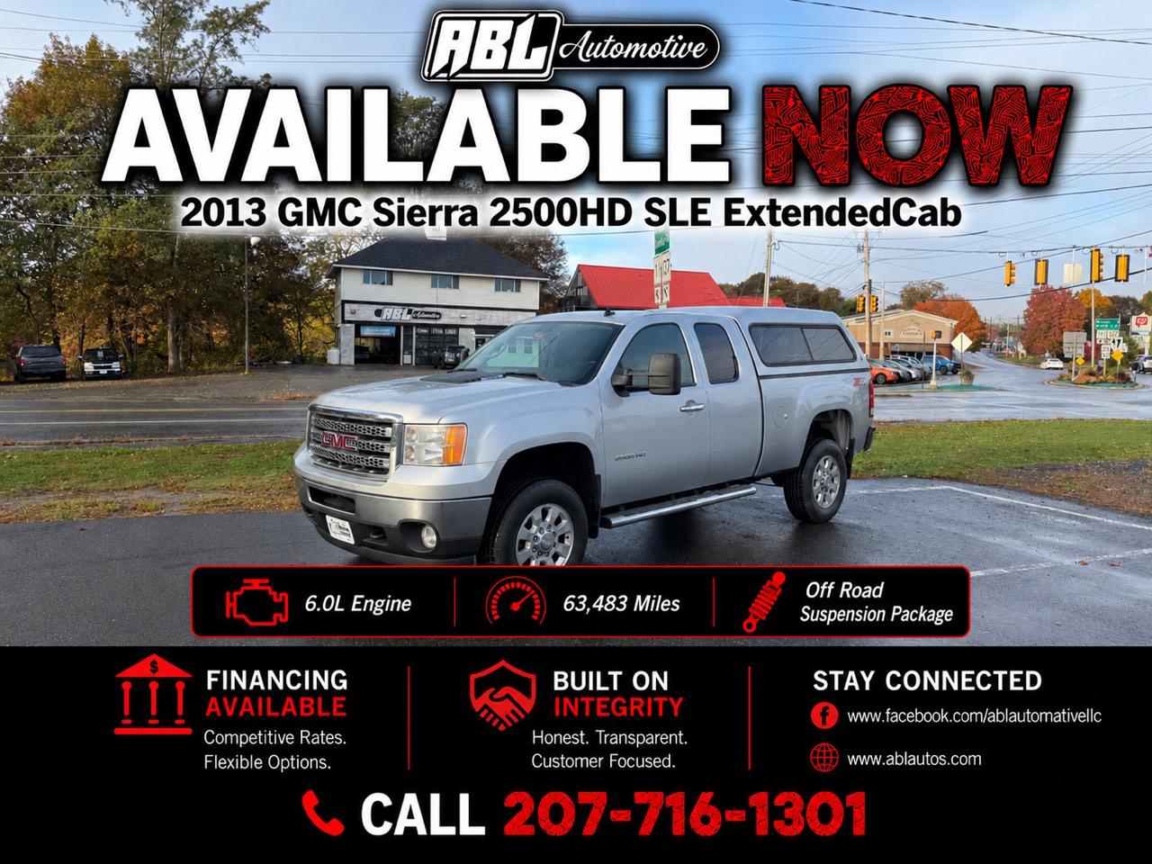 2013 GMC Sierra 2500HD 4WD Ext Cab 144.2" SLE