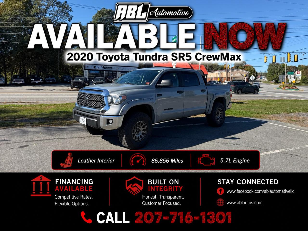 2020 Toyota Tundra 4WD SR5 CrewMax 5.5' Bed 5.7L (Natl)