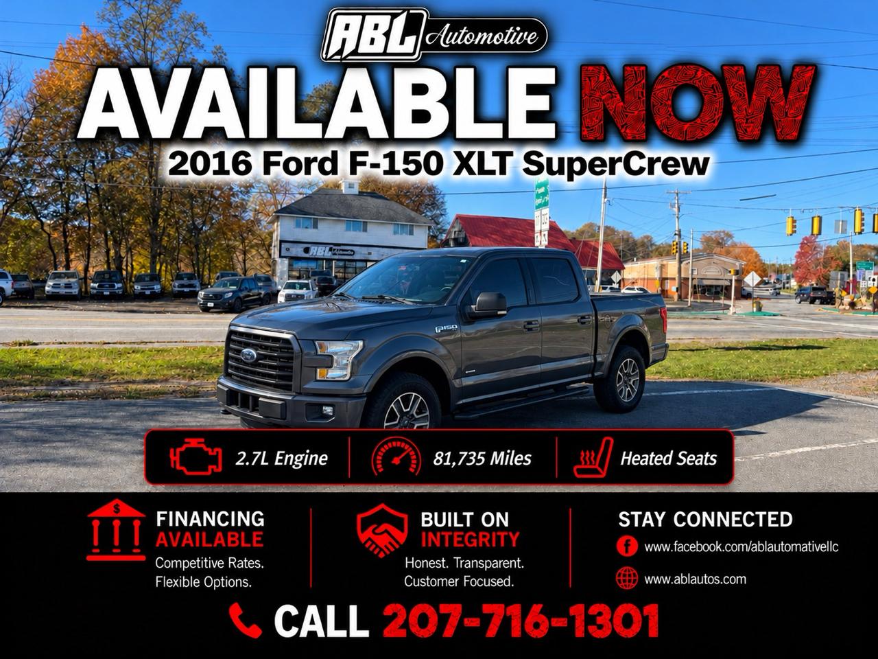 2016 Ford F-150 4WD SuperCrew 145" XLT