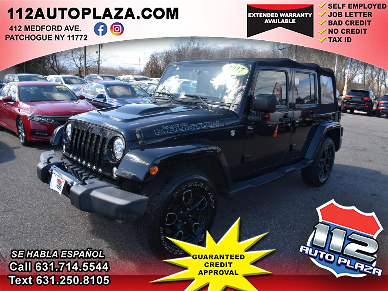 Used 2017 Jeep Wrangler Unlimited Smoky Mountain 4x4 *Ltd Avail* for Sale  in Patchogue NY 11772 112 Auto Plaza