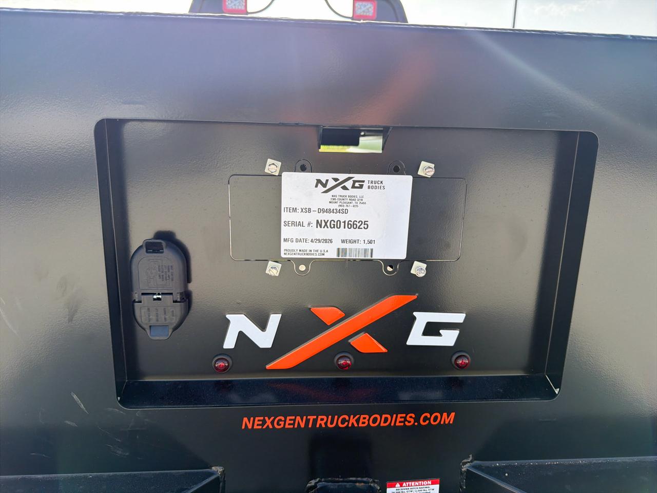 NXG Truck Bodies XSB  2026