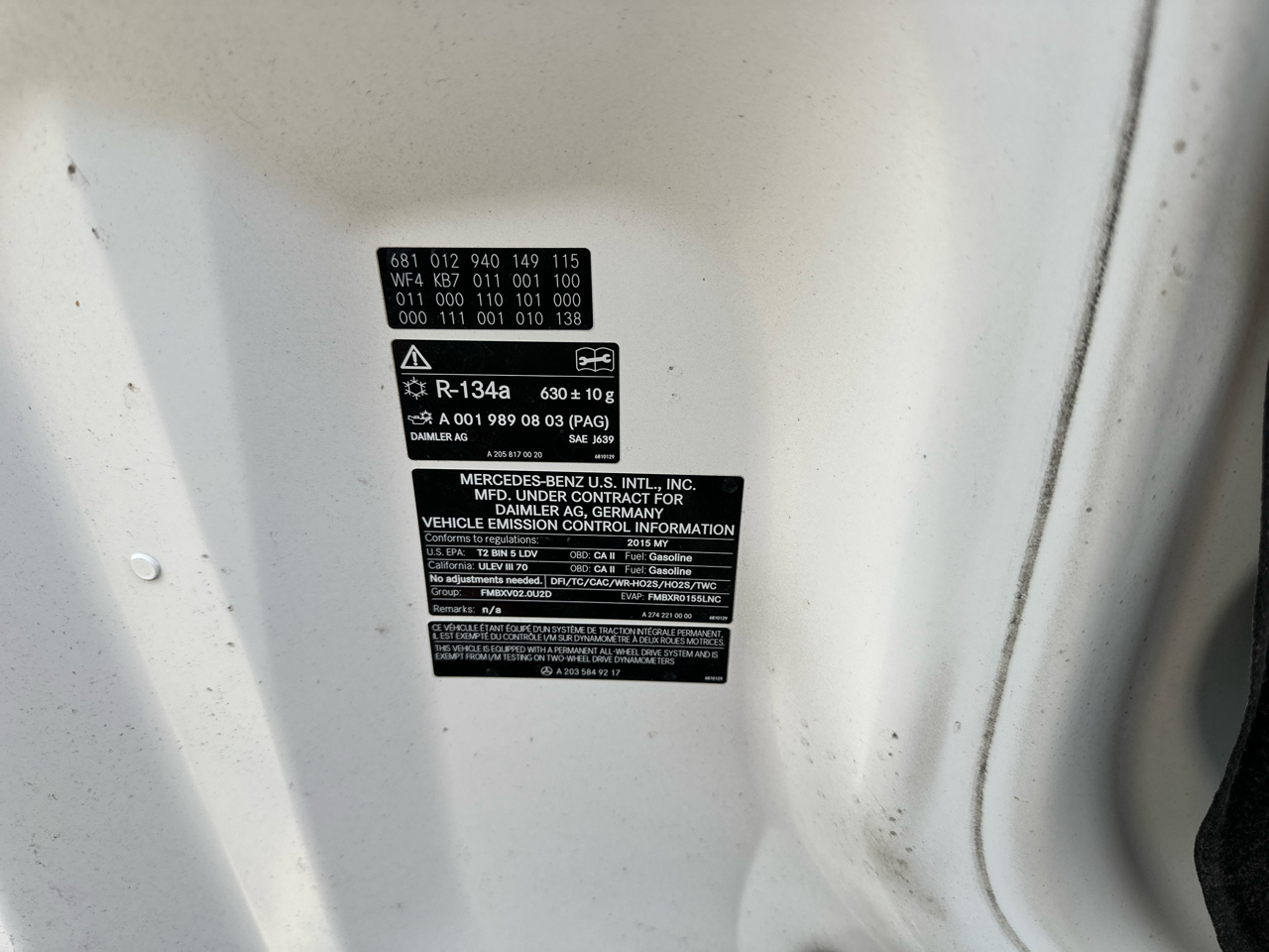 Mercedes-Benz C-Class 4dr Sdn C 300 4MATIC 2015