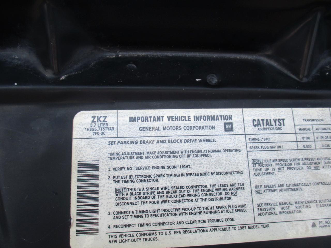 GMC V1500 Regular Cab 4WD 1987