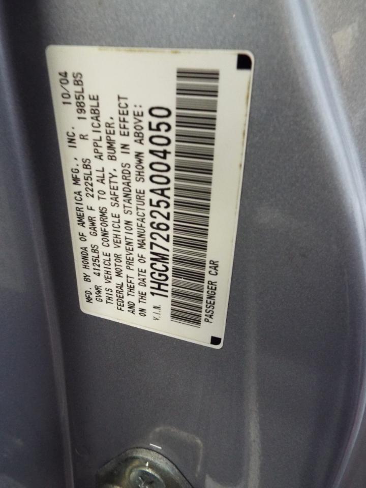 Honda Accord EX Coupe AT with Leather and XM Radio 2005