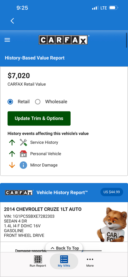 Chevrolet Cruze 4dr Sdn Auto 1LT 2014