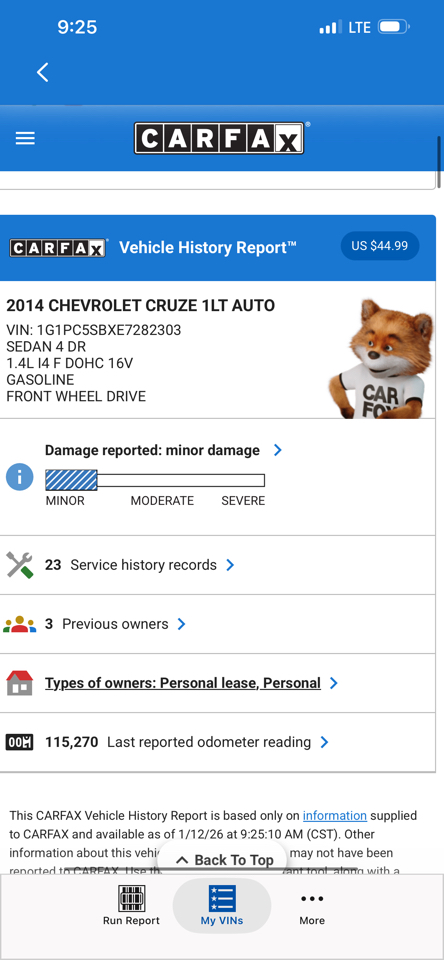 Chevrolet Cruze 4dr Sdn Auto 1LT 2014