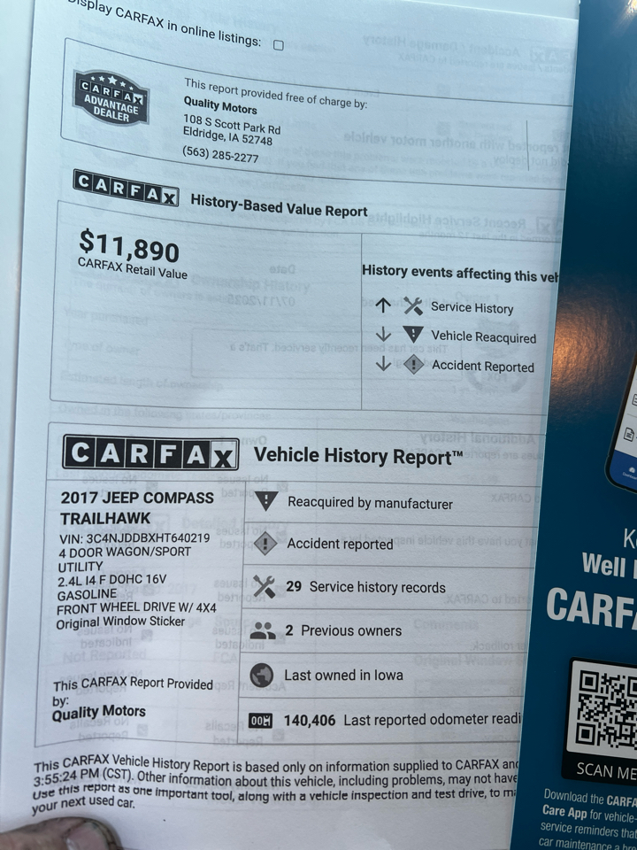 Jeep Compass Trailhawk 4x4 2017