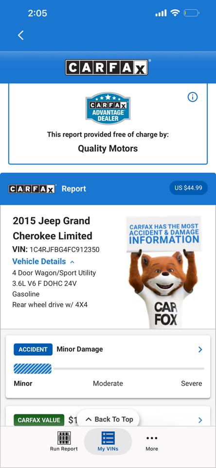 Jeep Grand Cherokee 4WD 4dr Limited 2015