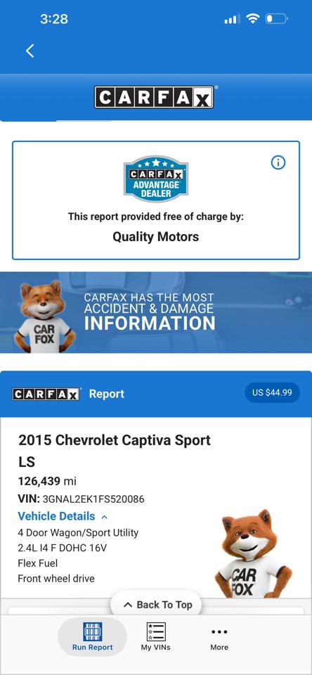 Chevrolet Captiva Sport Fleet FWD 4dr LS w/2LS 2015
