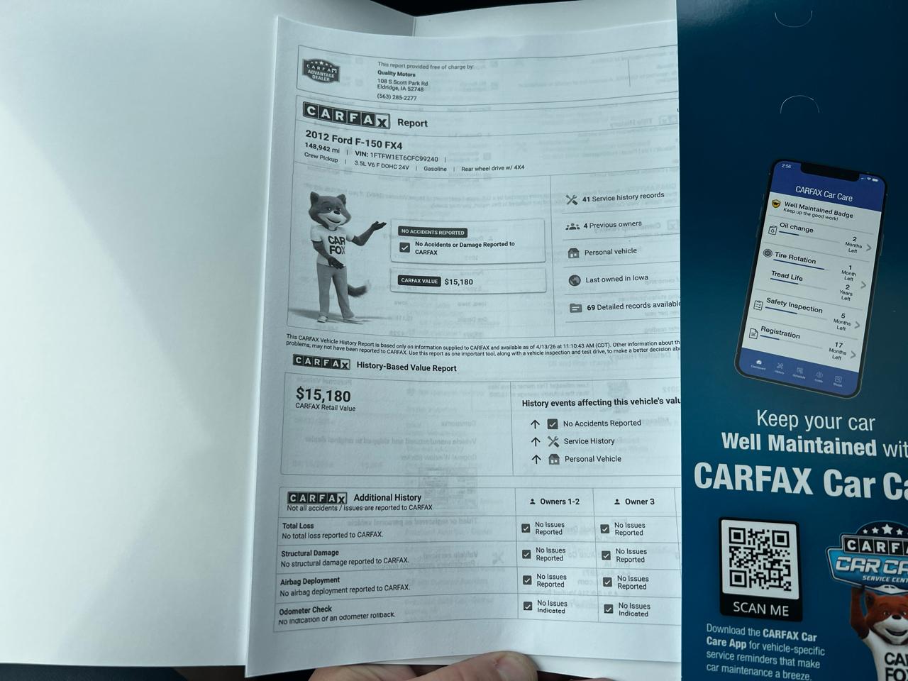 Ford F-150 4WD SuperCrew 145" Platinum 2012