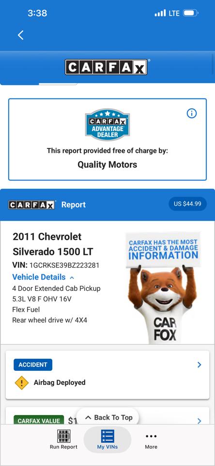 Chevrolet Silverado 1500 4WD Ext Cab 143.5" LT 2011