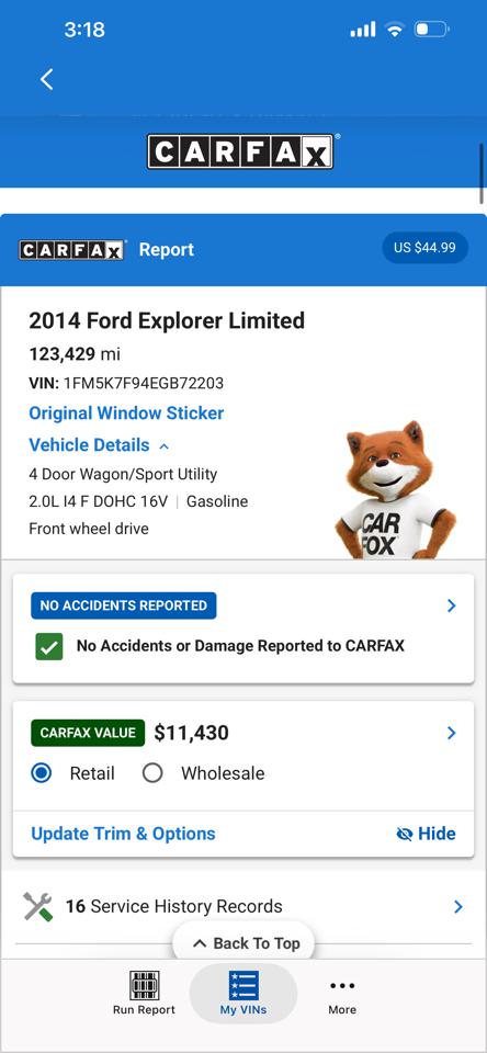 Ford Explorer FWD 4dr Limited 2014