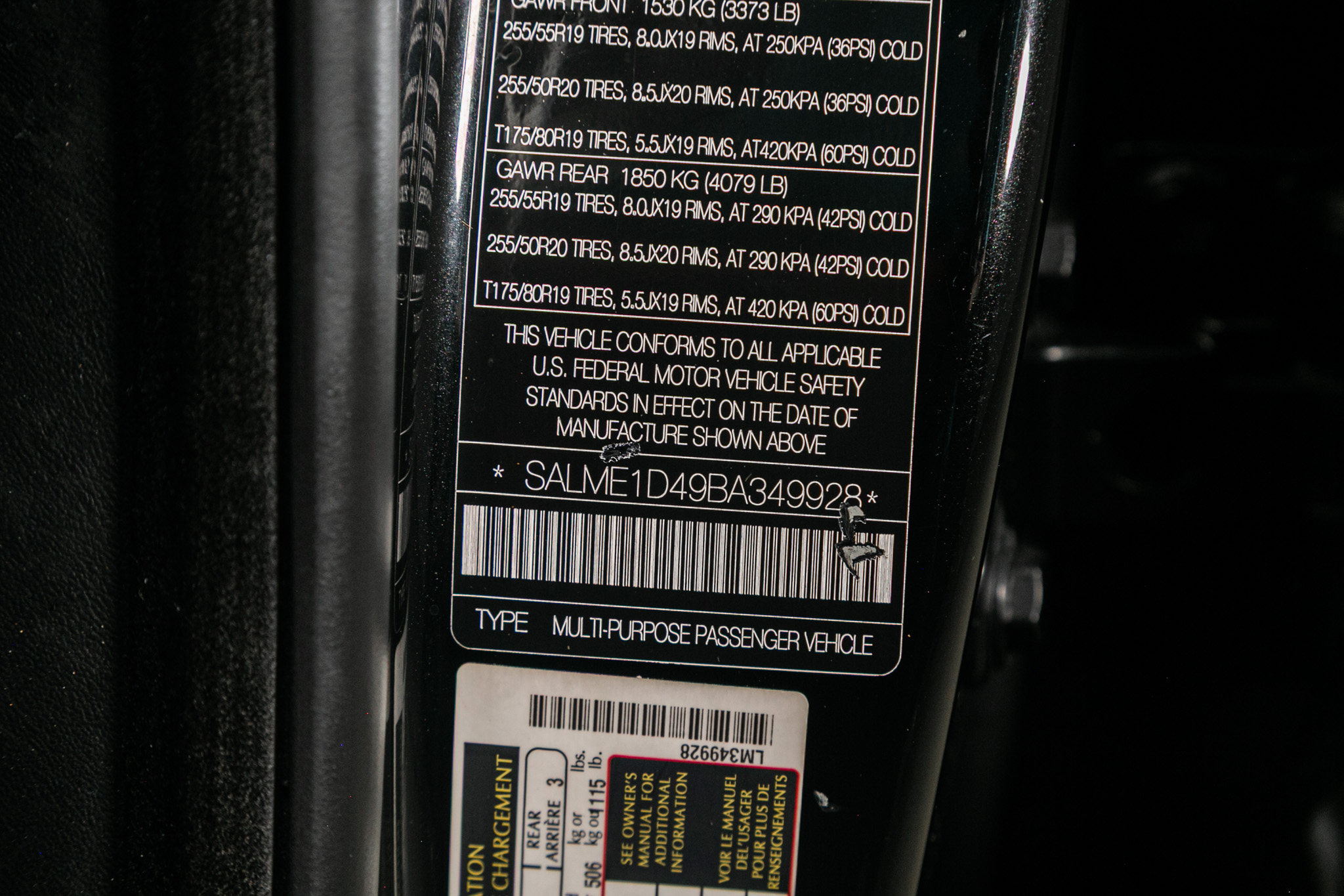 Land Rover Range Rover 4WD 4dr HSE 2011