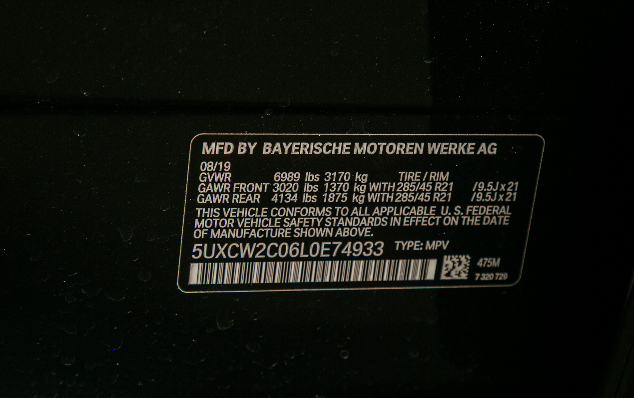 BMW X7 xDrive40i Sports Activity Vehicle 2020