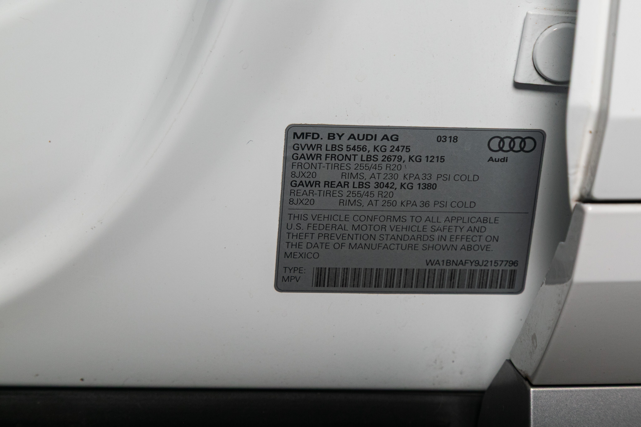 Audi Q5 2.0 TFSI Premium Plus 2018