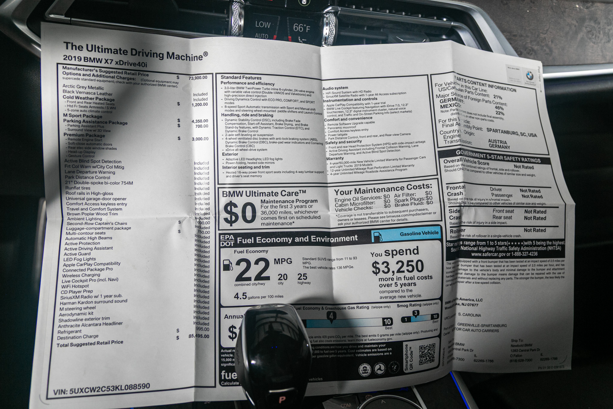 BMW X7 xDrive40i Sports Activity Vehicle 2019