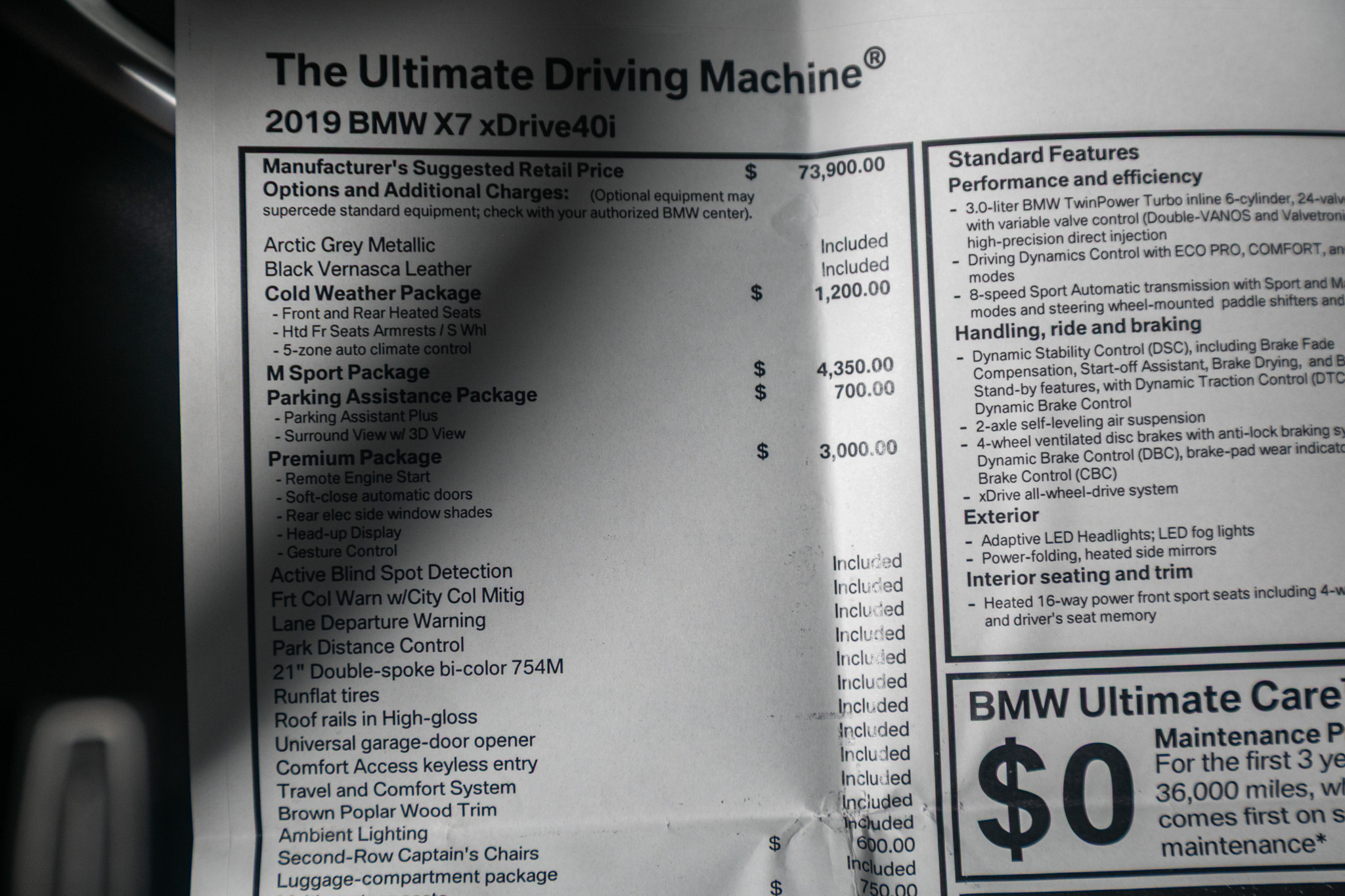 BMW X7 xDrive40i Sports Activity Vehicle 2019