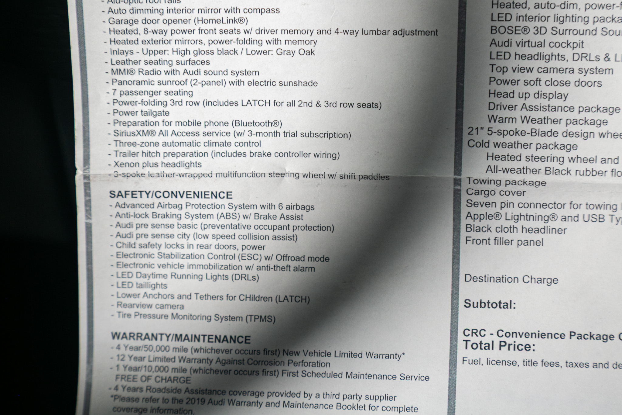 Audi Q7 Prestige 55 TFSI quattro 2019