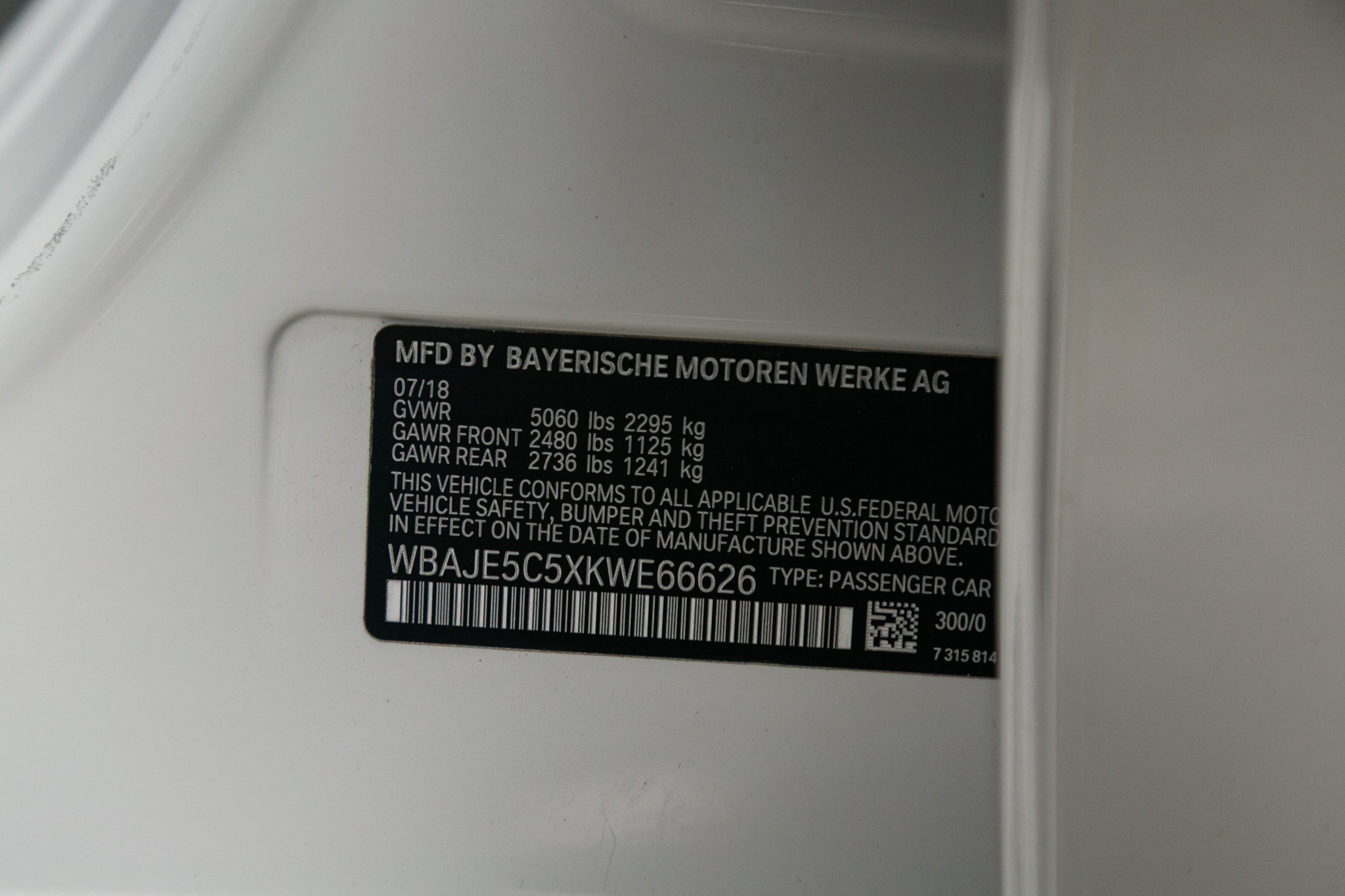 BMW 5 Series 540i Sedan 2019