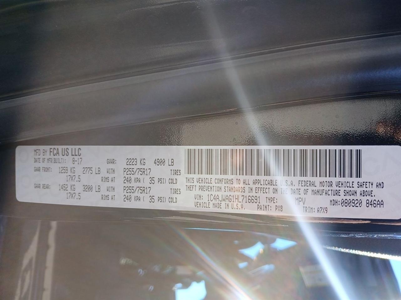 Jeep Wrangler Sport 4x4 2017