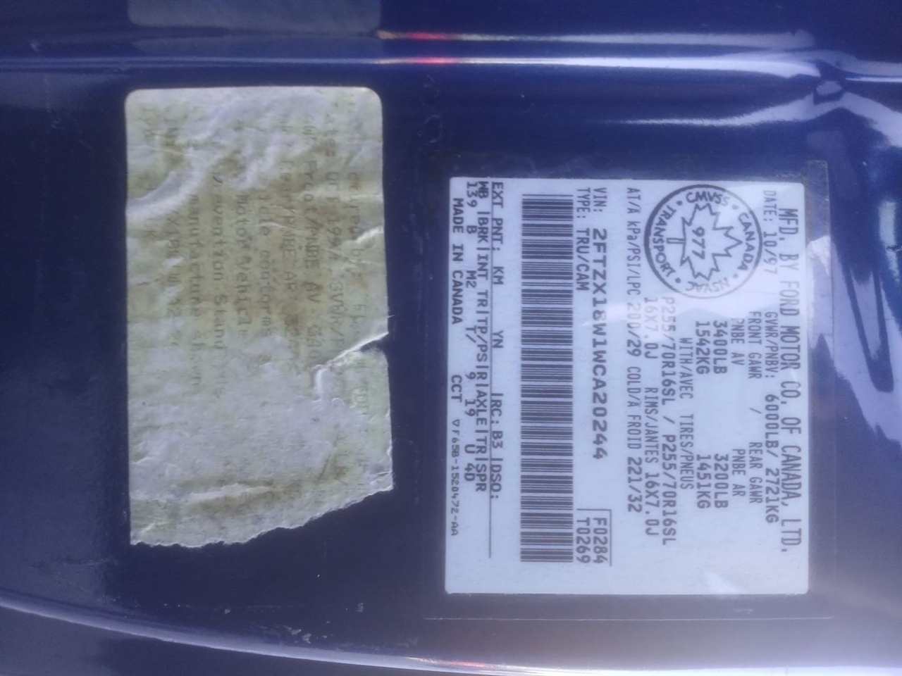 Ford F-150 XL SuperCab Short Bed 4WD 1998