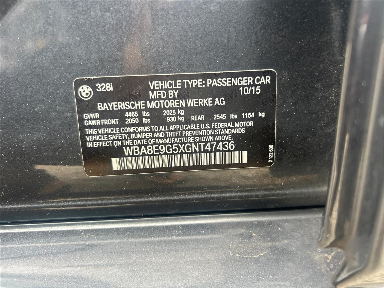 BMW 3-Series 328i SULEV 2016