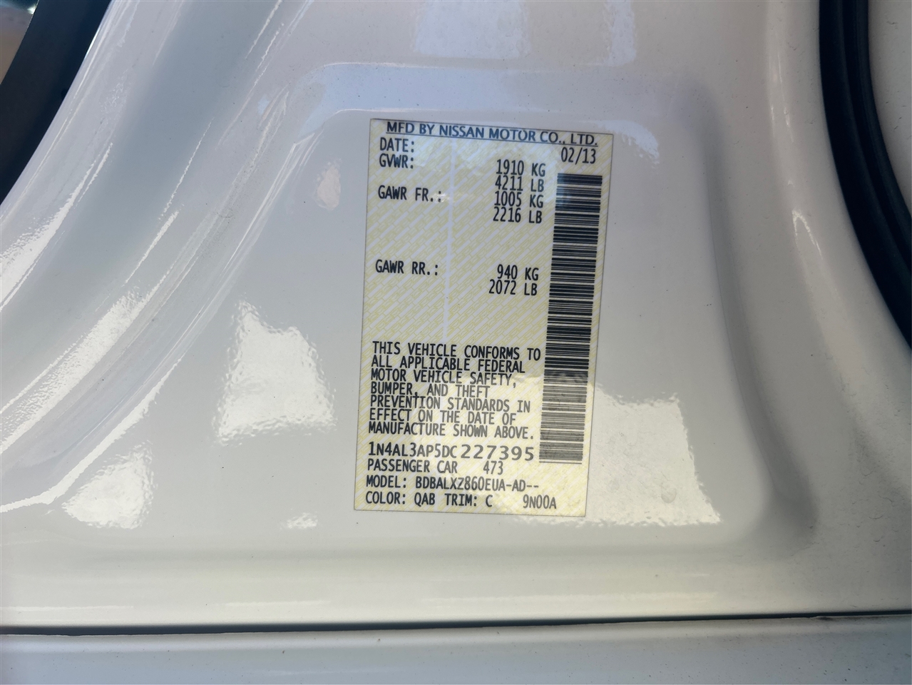 Nissan Altima 2.5 SL 2013