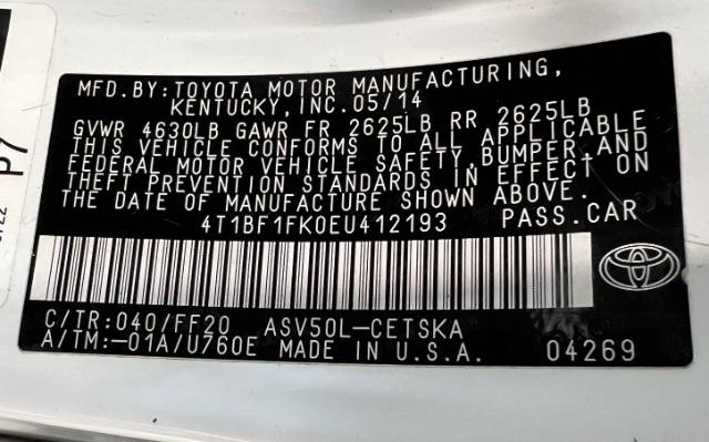 Toyota Camry 2014.5 4dr Sdn I4 Auto SE Sport (Natl) 2014