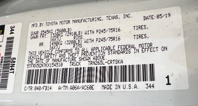 Toyota Tacoma 2WD SR5 Access Cab 6' Bed I4 AT (Natl) 2019