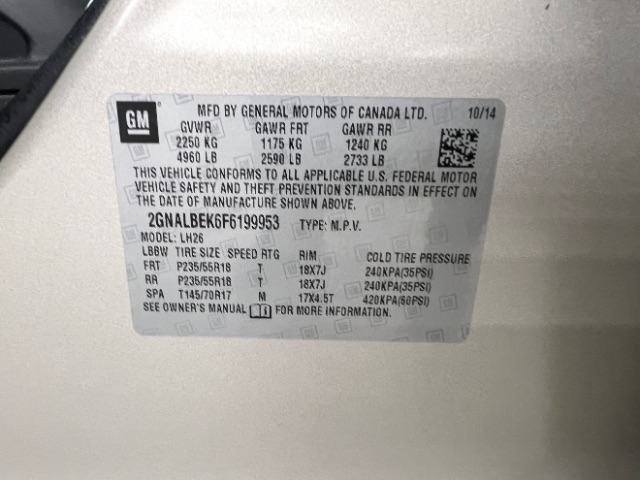 Chevrolet Equinox FWD 4dr LT w/1LT 2015 Chevrolet Equinox FWD 4dr LT w/1LT 2015