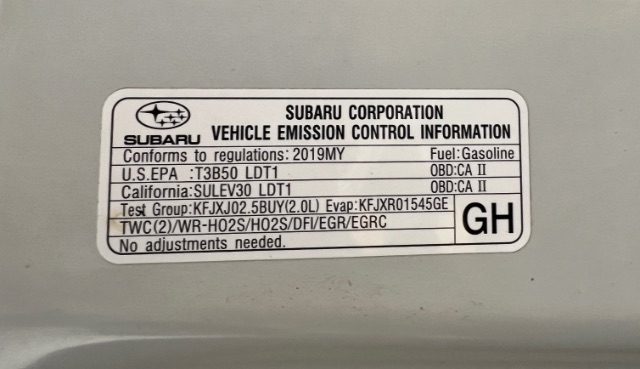 Subaru Crosstrek 2.0i Limited CVT 2019 Subaru Crosstrek 2.0i Limited CVT 2019