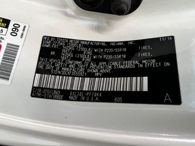 Toyota Sienna 5dr 8-Pass Van XLE Premium FWD (Natl) 2015 Toyota Sienna 5dr 8-Pass Van XLE Premium FWD (Natl) 2015