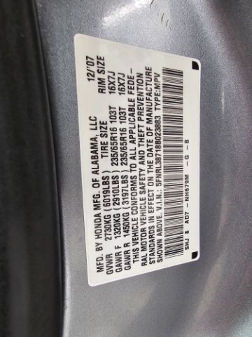 Honda Odyssey 5dr EX-L w/RES 2008 Honda Odyssey 5dr EX-L w/RES 2008